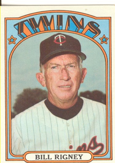 1972 Topps #389 Bill Rigney MG