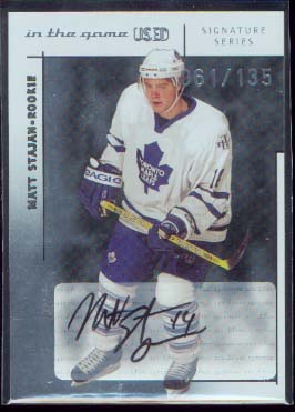 2003-04 ITG Used Signature Series #149 Matt Stajan AU RC