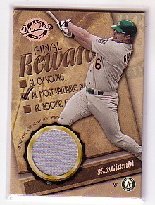 2001 Donruss Class of 2001 Final Rewards #RW1 J.Giambi MVP Jsy/250
