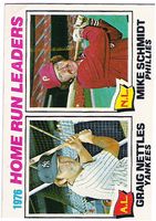 1977 Topps #2 Home Run Leaders/Graig Nettles/Mike Schmidt