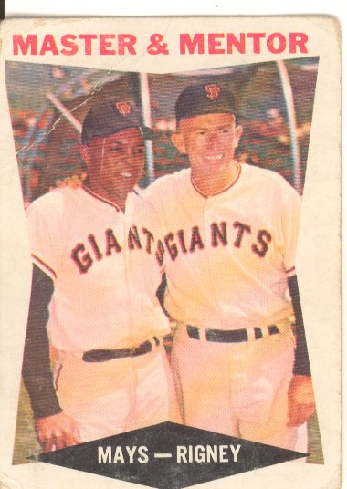 1960 Topps #7 Master and Mentor/Willie Mays/Bill Rigney MG