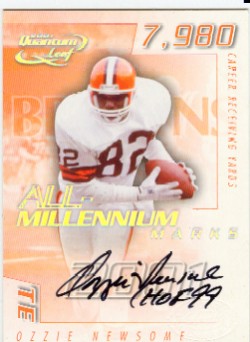 2001 Quantum Leaf All-Millennium Marks Autographs #AMAR12 Ozzie Newsome