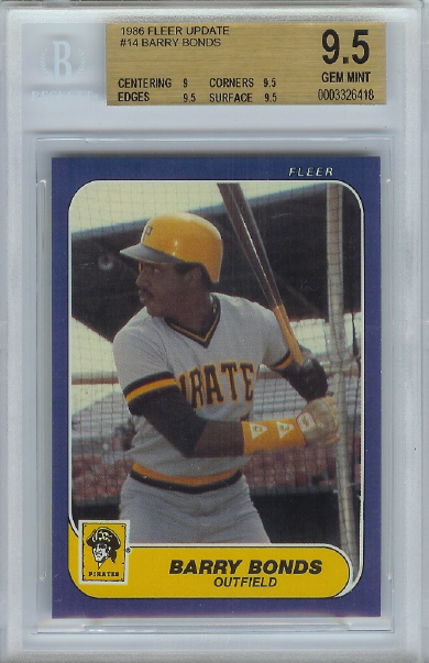1986 Fleer Update #14 Barry Bonds XRC