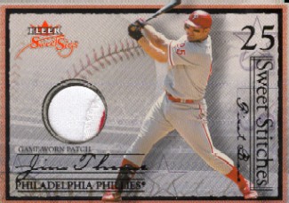 2004 Fleer Sweet Sigs Sweet Stitches Patch Black #JT Jim Thome/15