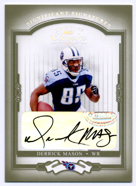 2004 Donruss Classics Significant Signatures Green #95 Derrick Mason