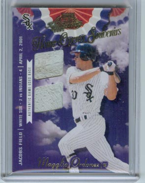 2001 Absolute Memorabilia Home Opener Souvenirs Double #OD50 Magglio Ordonez