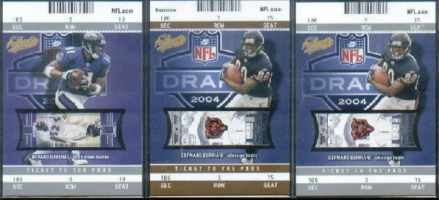2004 Fleer Authentix Mezzanine Bronze #125 Bernard Berrian