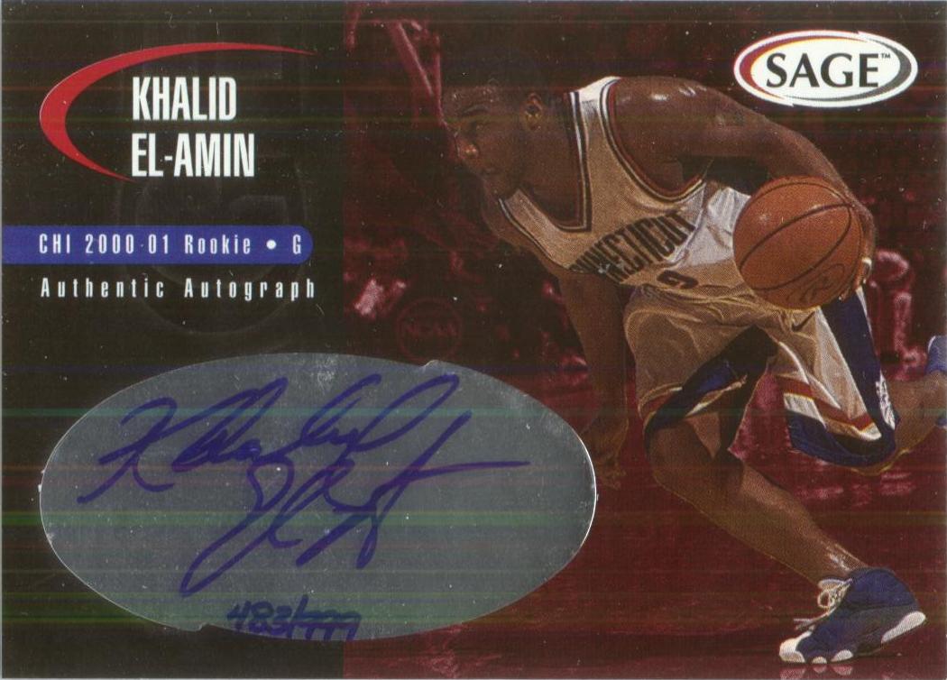 2000 SAGE Autographs #A14 Khalid El-Amin/999