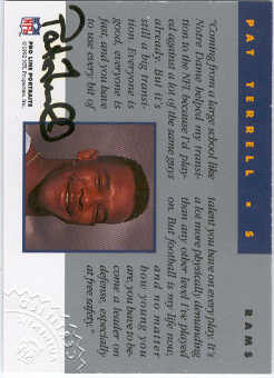 1992 Pro Line Portraits Autographs #136 Pat Terrell
