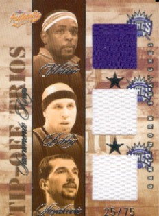 2004-05 Fleer Authentix Tip-Off Trios #SK Chris Webber/Mike Bibby/Peja Stojakovic