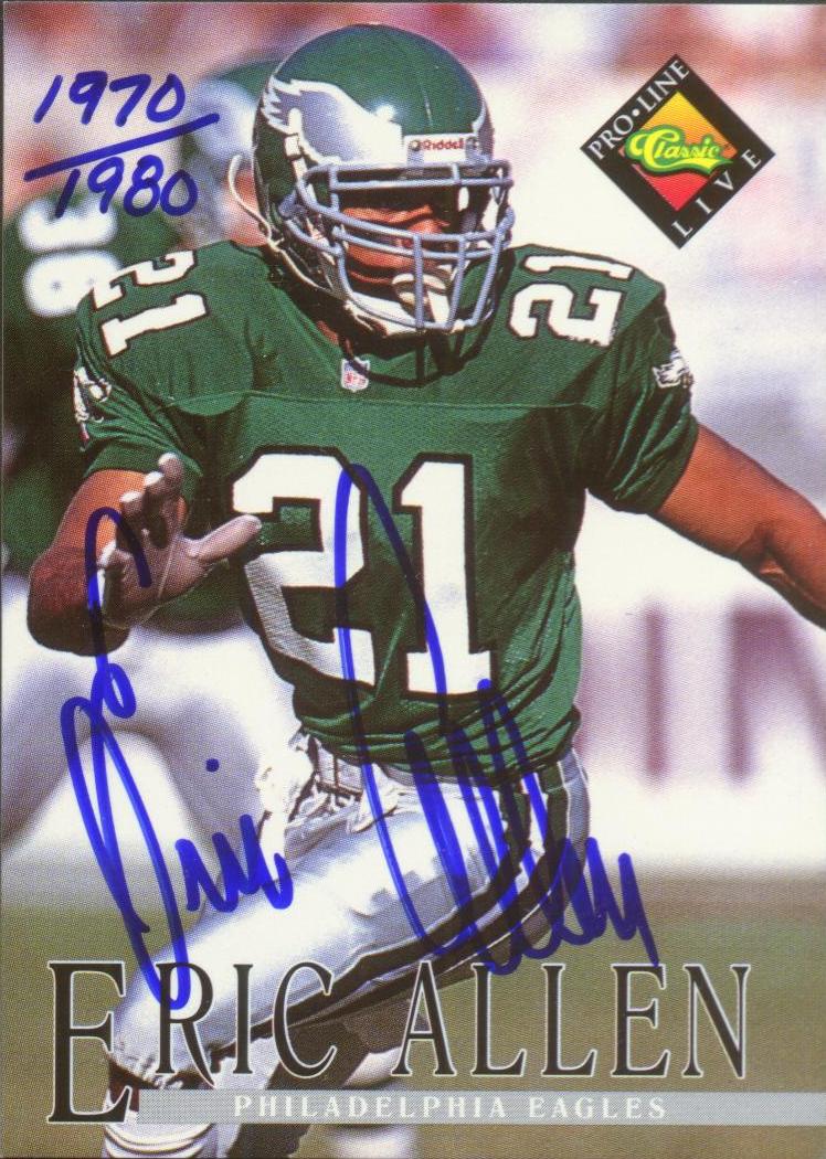 1994 Pro Line Live Autographs #3 Eric Allen/1980