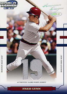 2004 Donruss World Series Material Fabric Number #26 Fred Lynn Jsy/19