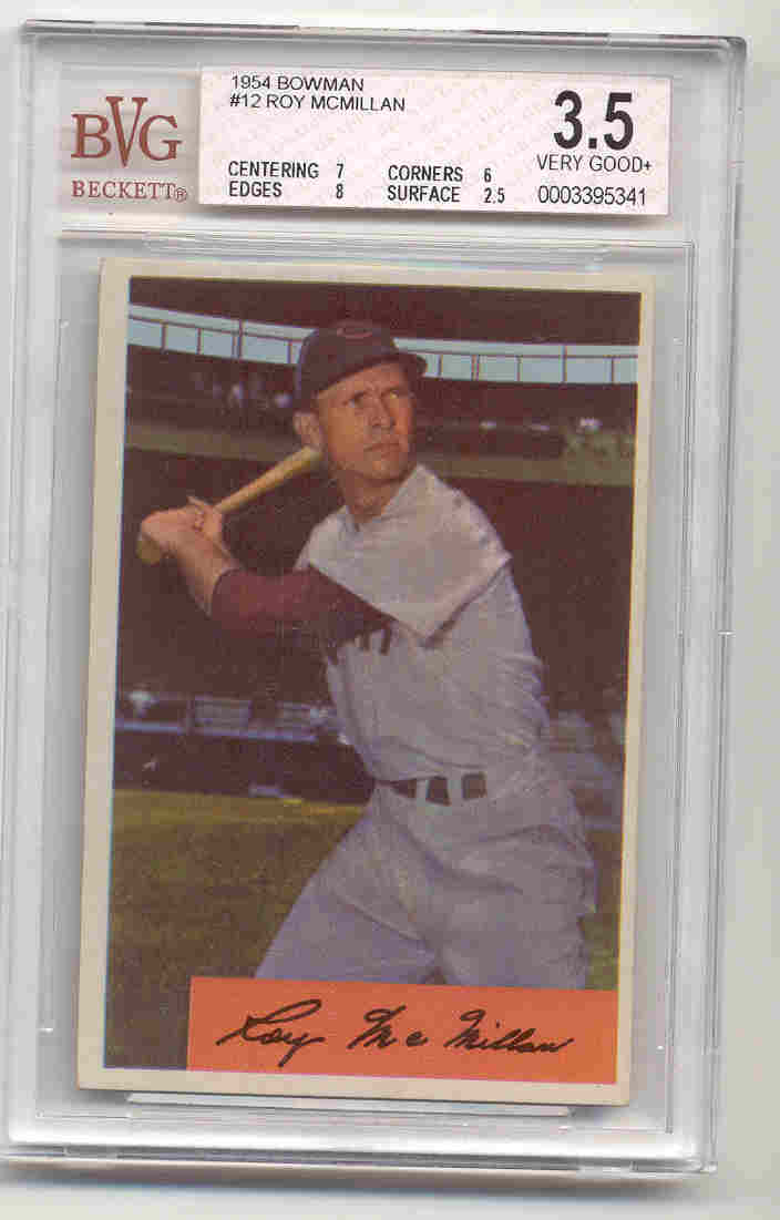 1954 Bowman #12A Roy McMillan 551/1290 At Bat