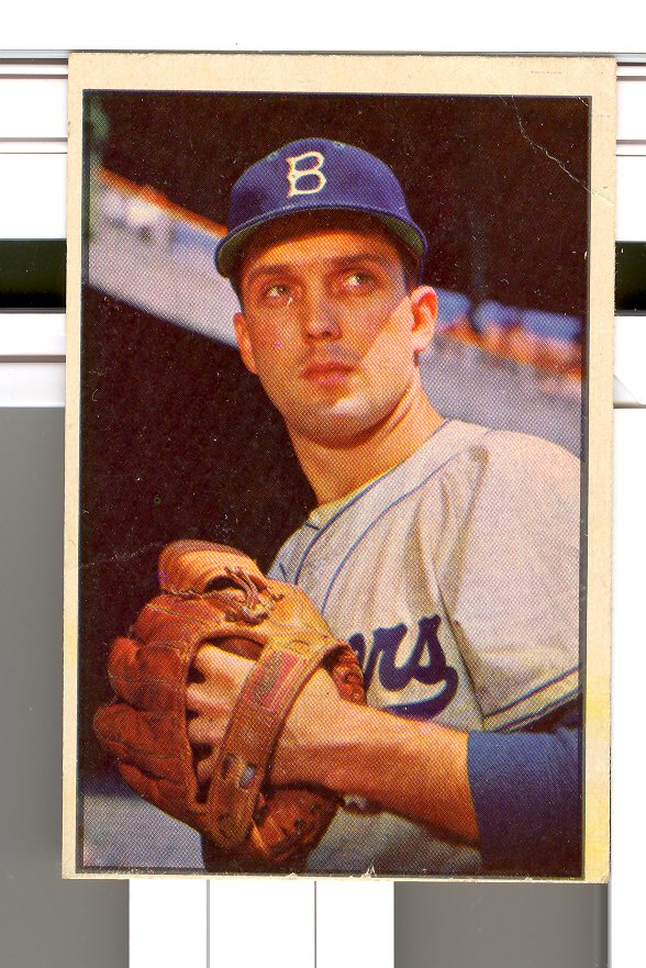 1953 Bowman Color #12 Carl Erskine