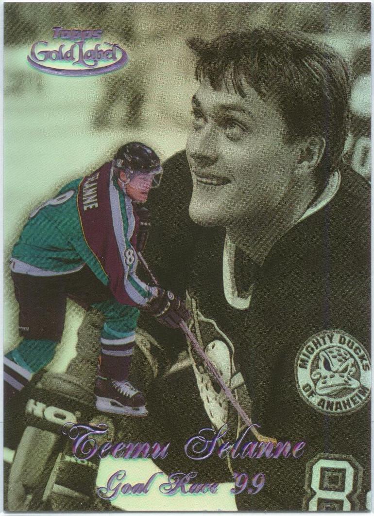 1998-99 Topps Gold Label Goal Race '99 Black #GR3 Teemu Selanne