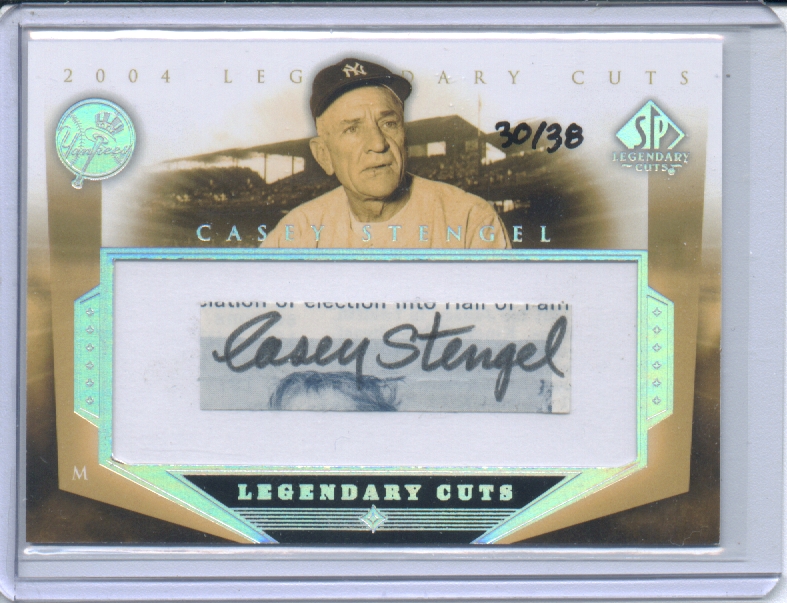 2004 SP Legendary Cuts Autographs #CS Casey Stengel/38