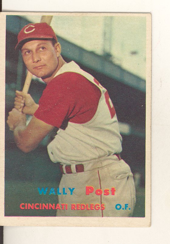 1957 Topps #157 Wally Post