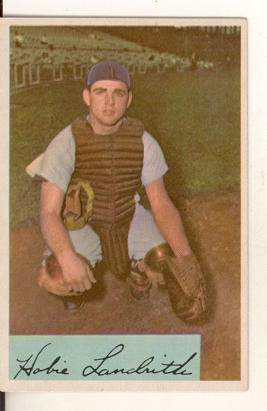 1954 Bowman #220 Hobie Landrith RC