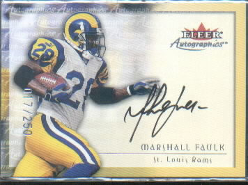 2000 Fleer Tradition Autographics Silver #46 Marshall Faulk
