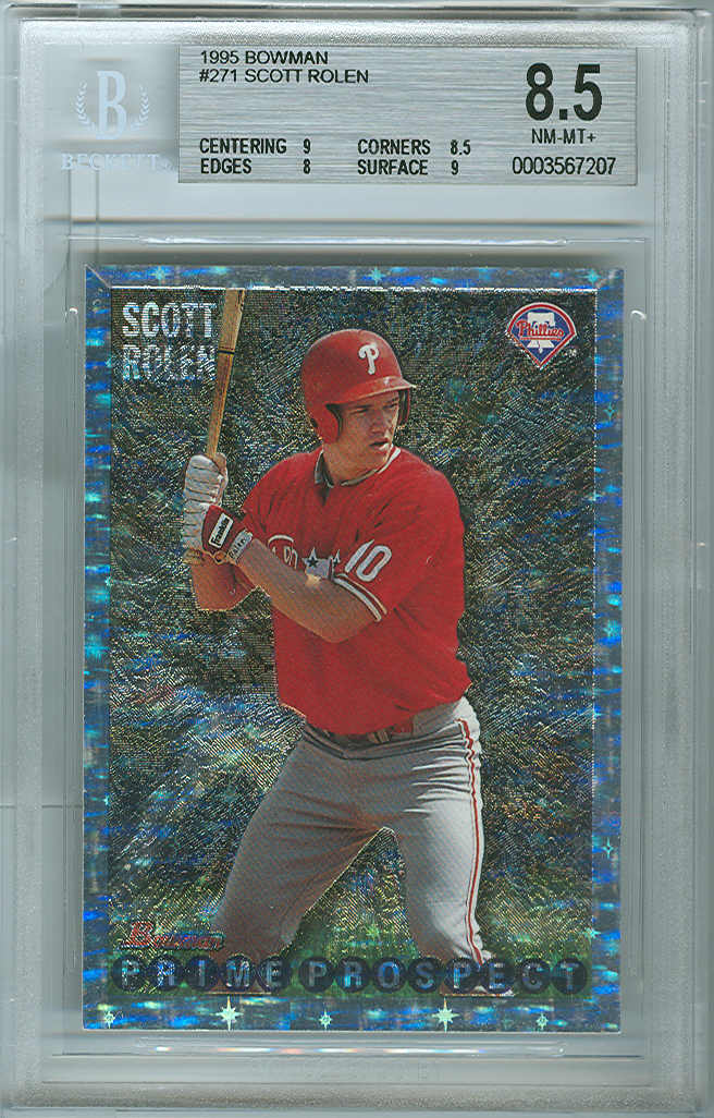 1995 Bowman #271 Scott Rolen FOIL RC ROOKIE BGS-8.5 NM/MT+ Philadelphia Phillies BGS