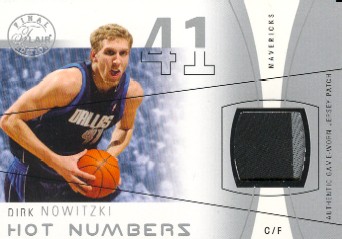 2003-04 Flair Final Edition Hot Numbers Patches #DN Dirk Nowitzki