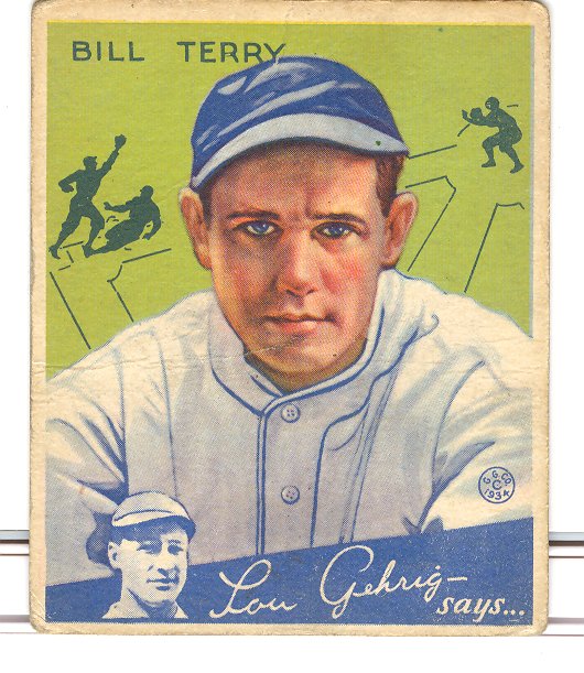 1934 Goudey #21 Bill Terry