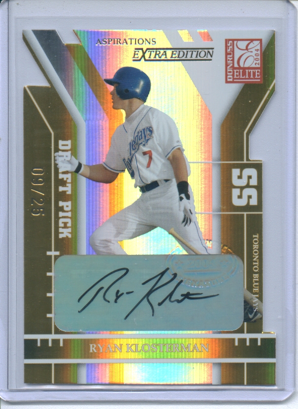 2004 Donruss Elite Extra Edition Signature Aspirations Gold #295 Ryan Klosterman DP/25