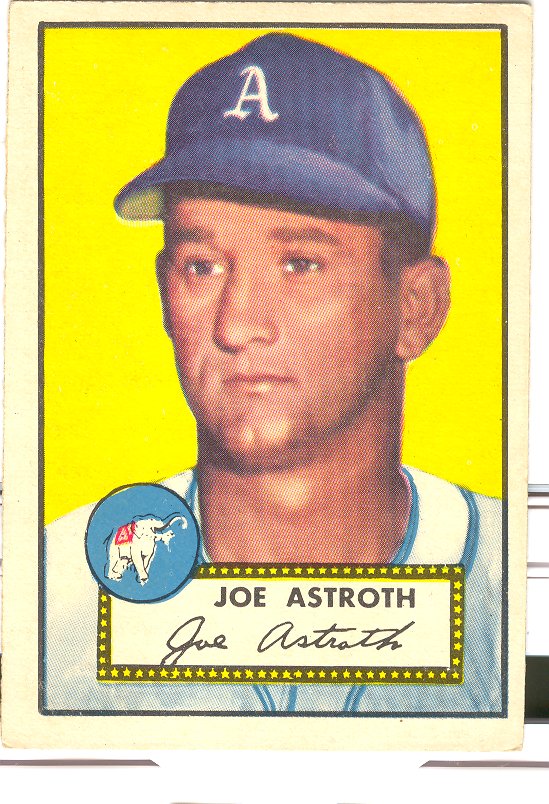 1952 Topps #290 Joe Astroth SP