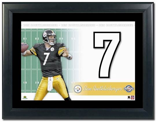 Ben Roethlisberger QB Pittsburgh Steelers Framed Unsigned Numbers Piece front image