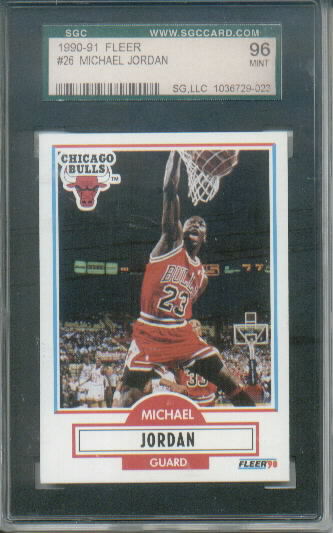 1990-91 Fleer Michael Jordan #26 Graded SGC 96 Mint 9