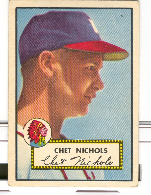 1952 Topps #288 Chet Nichols SP RC