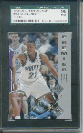 1995-96 Upper Deck SP #159 Kevin Garnett RC Graded SGC 96 Mint 9