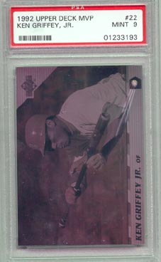 1992 Upper Deck MVP #22 Ken Griffey Jr Hologram PSA Mint 9 BEAUTIFUL!!