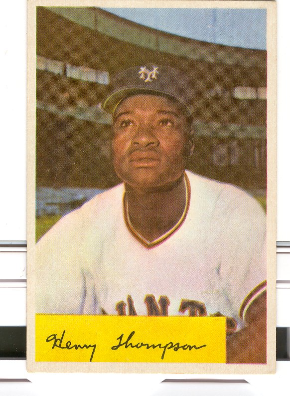1954 Bowman #217A Henry Thompson .956/.951 Fielding Avg.