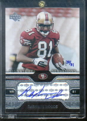 2004 Upper Deck Signature Sensations #SSRA Rashaun Woods/81