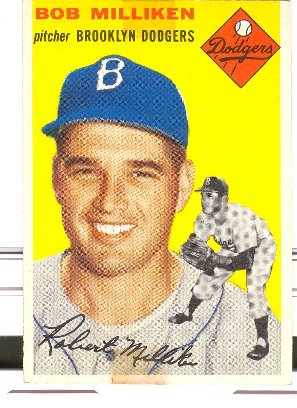 1954 Topps #177 Bob Milliken