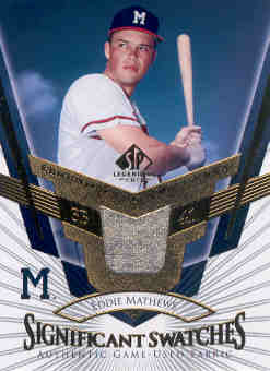 2004 SP Legendary Cuts Significant Swatches #ED Eddie Mathews Jsy