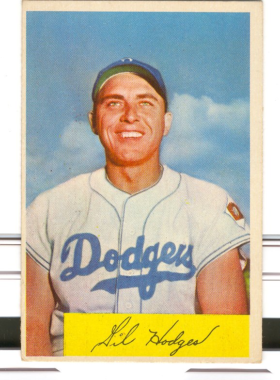1954 Bowman #138A Gil Hodges .993/.991 Fielding Avg.