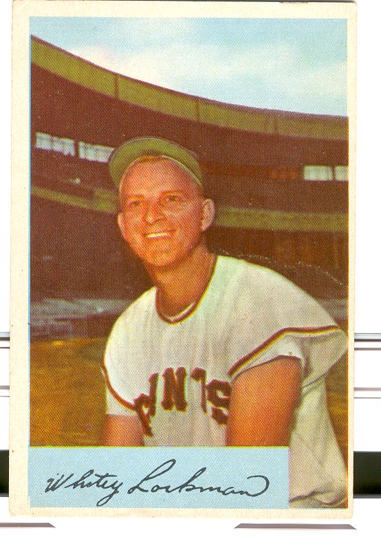 1954 Bowman #153A Whitey Lockman 100/331 Assists