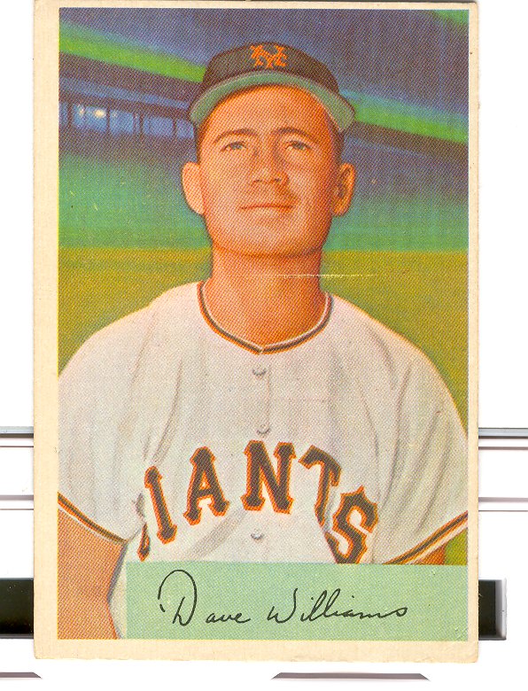 1954 Bowman #9 Dave Williams