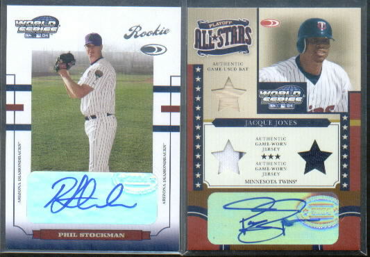 2004 Donruss World Series Playoff All-Stars Signature Material 3 #9 J.Jones Bat-Jsy-Jsy/100