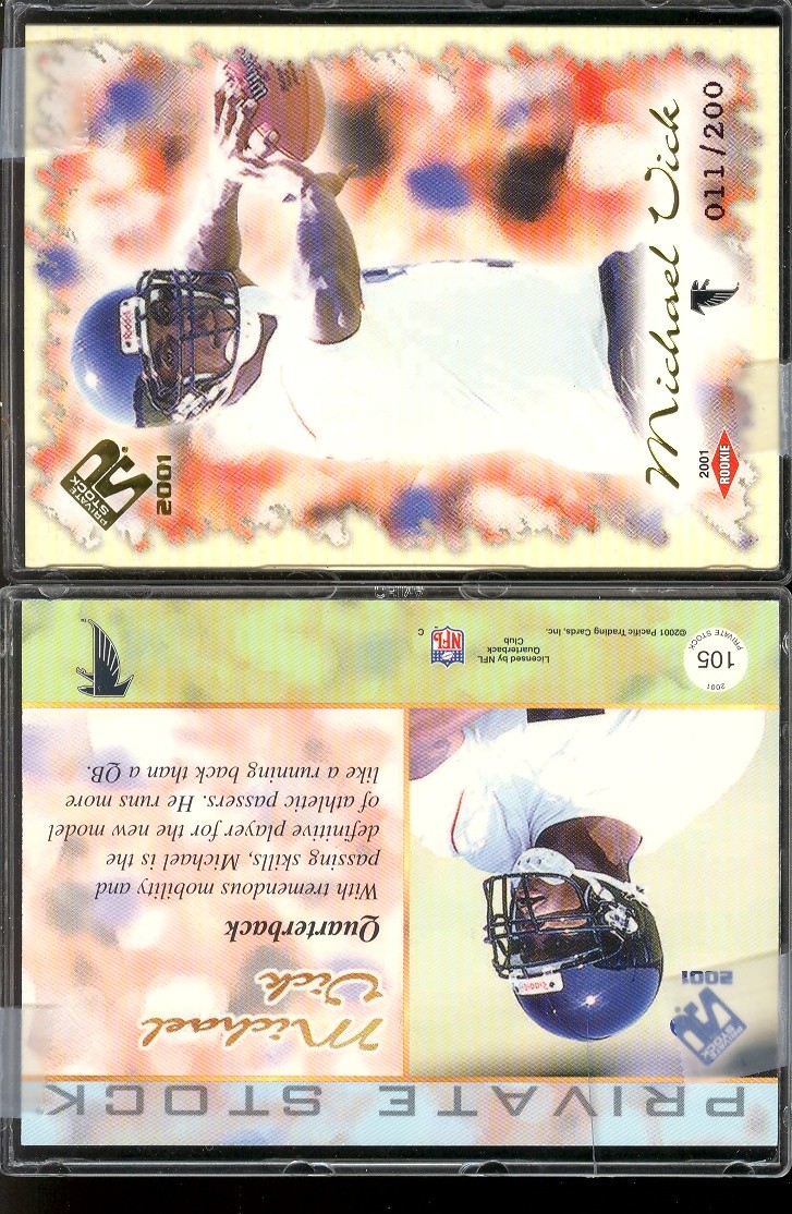 2001 Private Stock #105 Michael Vick RC