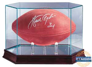 Ultra Pro Glass Full Size Football Display Case w/ mirrored bottom & wood base