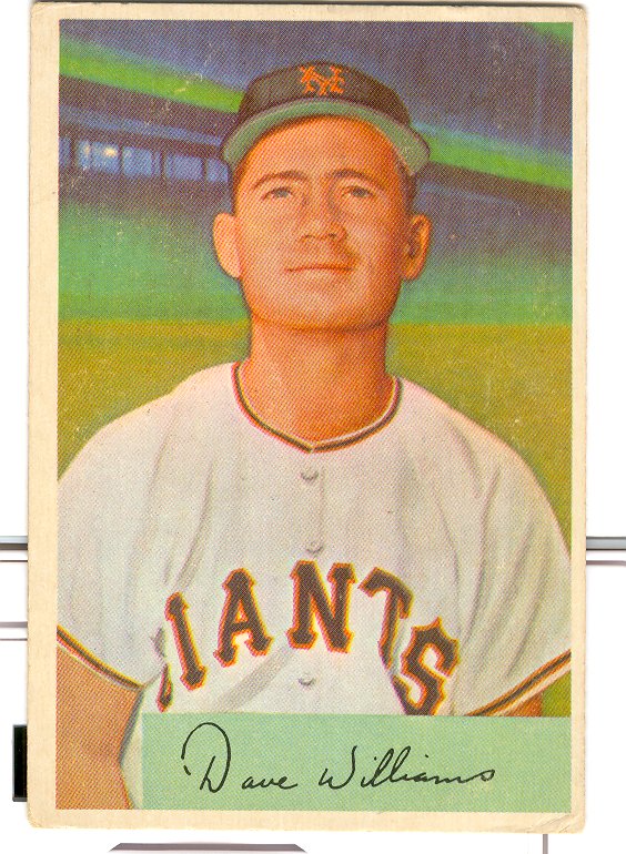 1954 Bowman #9 Dave Williams
