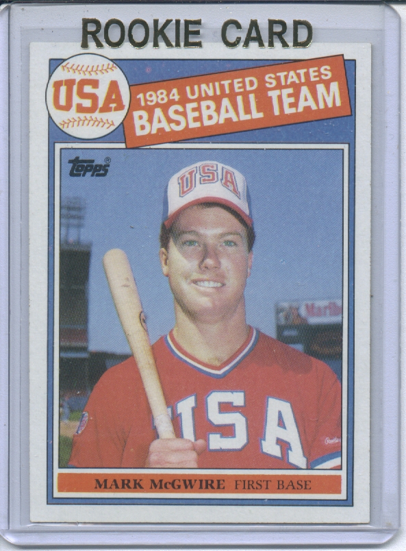 1985 Topps #401 Mark McGwire OLY RC
