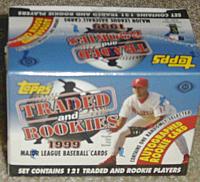 1999 Topps Traded factory-sealed baseball set - 121 cards - AUTOGRAPH IN BOX!