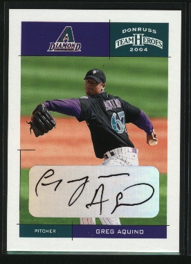 2004 Donruss Team Heroes Autographs #25 Greg Aquino