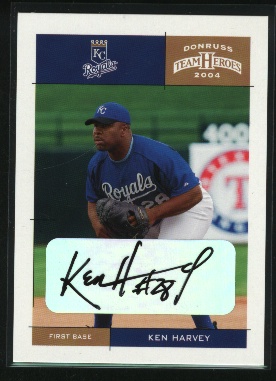 2004 Donruss Team Heroes Autographs #197 Ken Harvey
