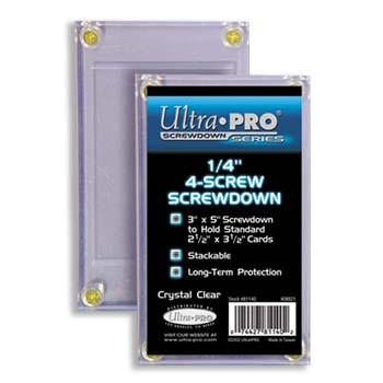 LOT OF 10 : Ultra Pro 1/4 inch 4-screw screwdown card holders  (Recessed) (Stock #81140) 