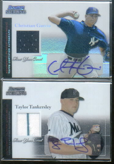 2004 Bowman Sterling Refractors #CG Christian Garcia AU Jsy